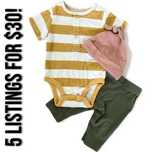 Carter’s 3 month baby boy 3 piece matching outfit set